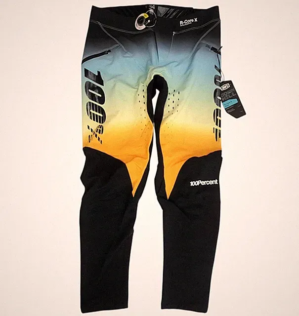 100% Men's R-Core X Limited-Edition Mountain Bike Pants Size 34 Sunset BOA Dial