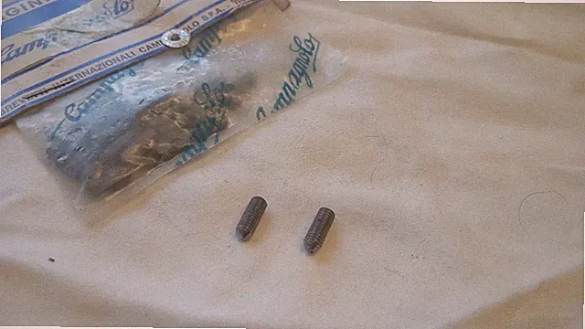 2 NOS Campagnolo Rear Derailleur Limit Screws for 980 #7200011 M4x.70 thread