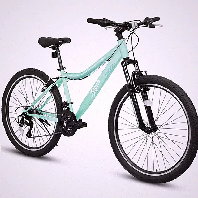21-Speed Mens Womens Trail Commuter City Mountain Bike, Carbon Steel Frame Disc