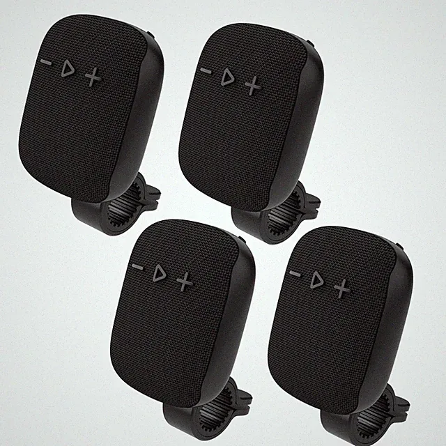 4PCS Bluetooth Speaker for Electric Bike Scooter Bycycle Waterproof Portable USA