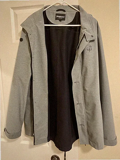 Betabrand Men's XL Bike-To-Work Commuter Jacket (Hood NOT Included)