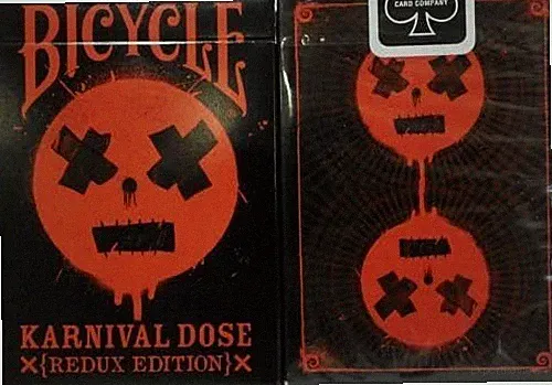 Bicycle Karnival RED Dose Deck Playing Cards -Redux Edition Limited Collectible