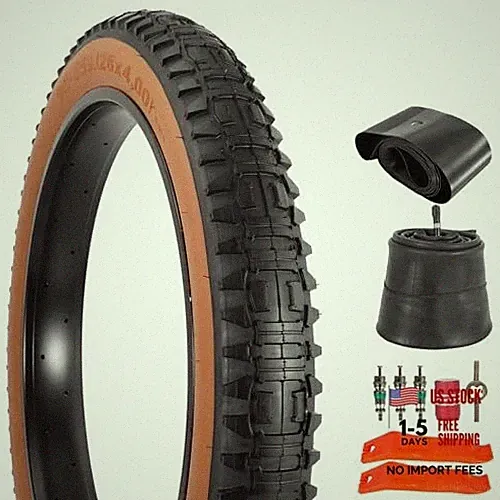 Heavy Duty 26X4 98-559 E-Bike Fat Tire, High-Performance 1 Pack Black&Brown