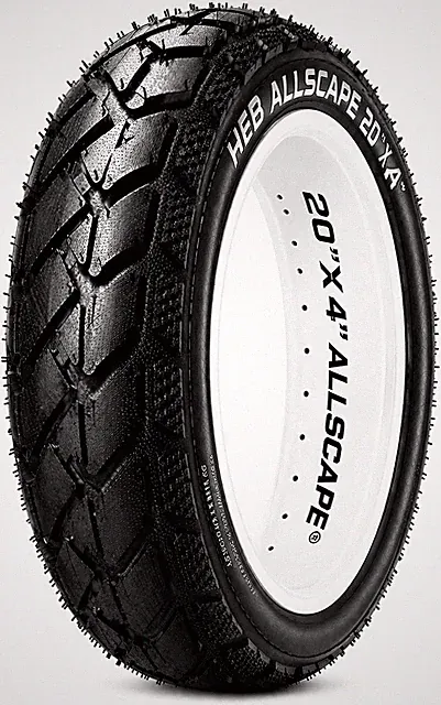 HEB ALLSCAPE 20X4 26X4 24X4 20X3 Inch E-Bike Fat Tire,Puncture Resistant Heavy D