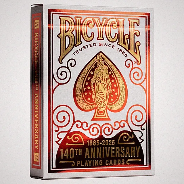 Limited Edition Bicycle 140th Anniversary Playing Cards - Red & Gold Foil Deck f
