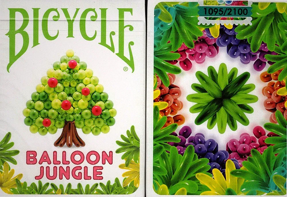 Limited Edition Bicycle Balloon Jungle Animals Playing Cards