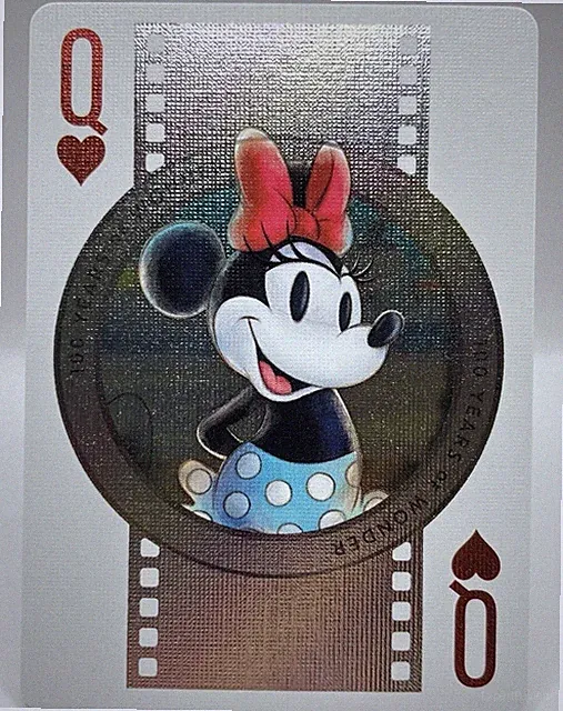 Minnie Bicycle Disney Limited Edition 100th Anniversary Playing Cards Holo Foil