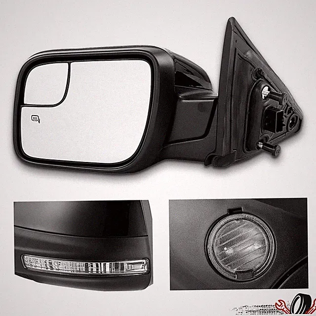 Mirror For FORD Explorer 16-19 w/Power Puddle Light Blind Spot Driver Side 7Pin