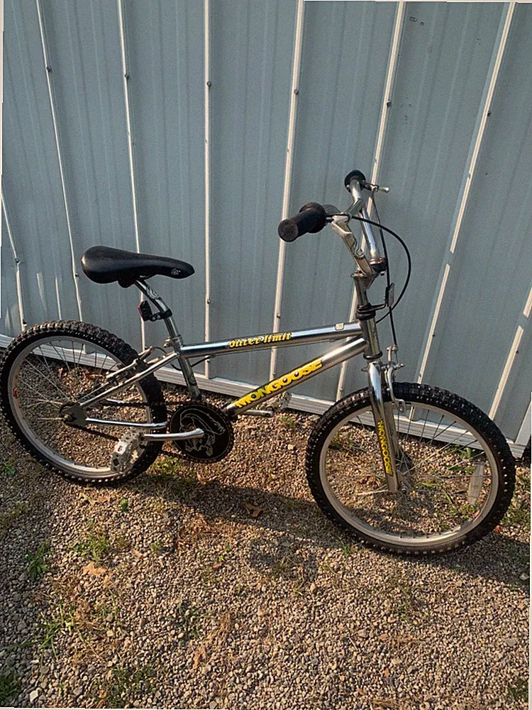 Nice Vintage 1990s Chrome Mongoose Outer Limits 20" Wheel Old School BMX Bike.