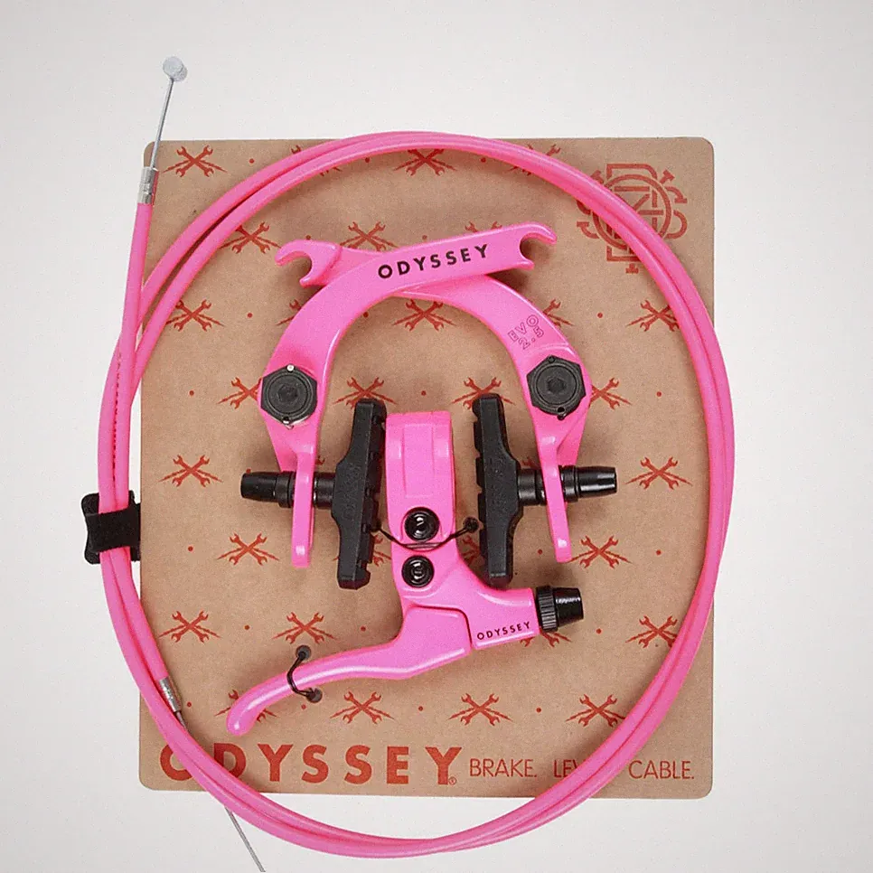 ODYSSEY BMX EVO 2.5 BICYCLE U-BRAKE KIT HOT PINK LIMITED EDITION