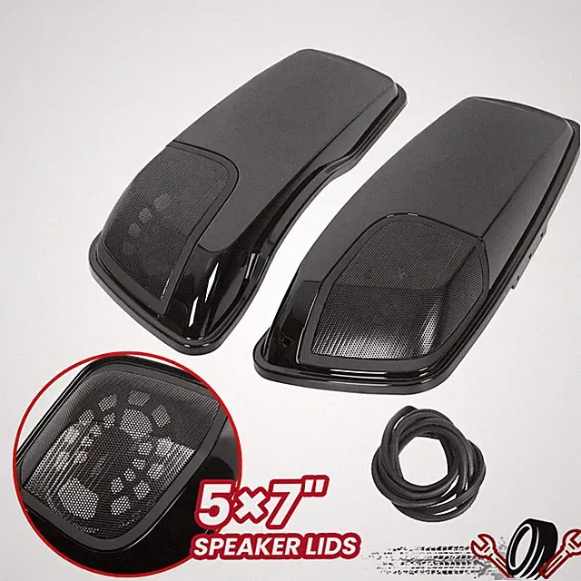 Saddlebag Lids Speaker Cutouts Fit For Harley Touring Road King Glide 2014-2024