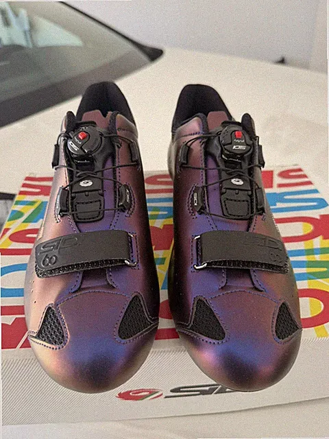 Sidi Men's Sixty Road Bicycle Shoes Limited Edition BlueRed Iridescent size 9 US