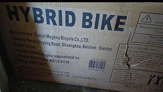 Tianjin Meghna Bicycle Co., LTD. Hybrid Bike W1019112679 ZK700-WHT-24