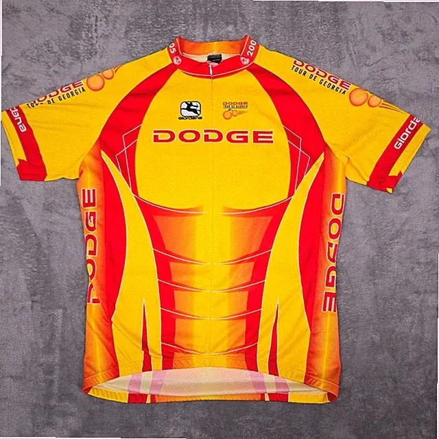 Tour De Georgia Giordana Cycling Jersey Mens Large 1/2 Zip Dodge *Measurements