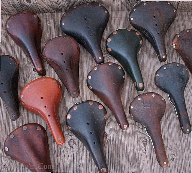 Vintage Brooks RoadBike SADDLE Leather B17 B15 TeamPro Raleigh Tour Bicycle SEAT