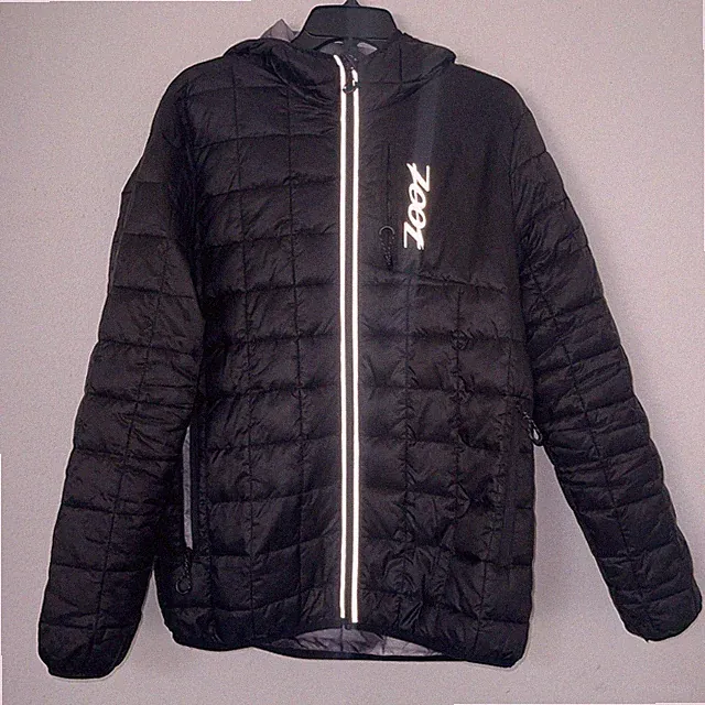 Zoot Sports Packable Puffer Black Full Zip Jacket Size Small